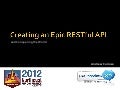 NEPHP &rsquo;12: Create a RESTful API