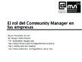El rol del community manager en la empresa