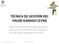 Curso project management 09-gestion del valor ganado
