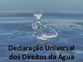 Declaração Universal dos Direitos Da áGua