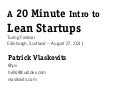 20 Minute Intro to Lean Startups