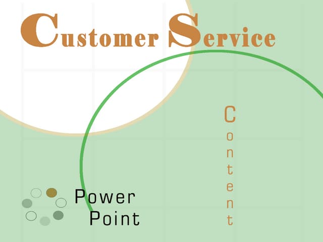 CUSTOMER SERVICE POWERPOINT