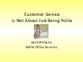 Customer service is not just being polite