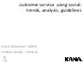 Customer service  using social - CRM Evolution 2012