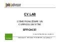 CV Lab - Jobadvisor - International Career Day and Bio Pharma Day 2013