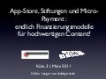 App-Store, Stiftungen und Micropayments