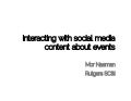 interacting with social media content about events