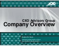 Introduction to the CXO Advisory Group