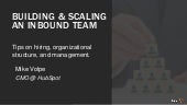 Building and Scaling an Inbound Mar...