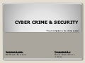 Cyber Crime & Security
