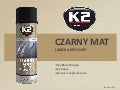K2 lakier akrylowy czarny mat spray szybkoschnacy wysoki stopien krycia do malowania metalu drewna gipsu cegly papieru plastiku