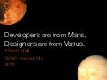 Developers are from Mars,  Designers are from Venus - D2WC