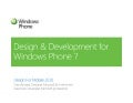 Design For Mobile 2010 Windwos Phone 7