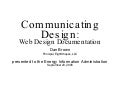 Dan Brown&rsquo;s Communicating Design Presentation to DOE