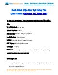 Danh Sách Việc Làm Tại Hưng Yên