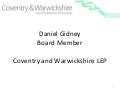 Daniel Gidney from Coventry and Warwickshire LEP