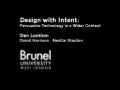 Dan Lockton: Design With Intent (Persuasive 2008)