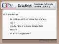 DataBrief No. 16: Residence Setting by Level of Disability