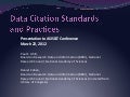Data Citation Standards and Practices - Paul Uhlir - RDAP12