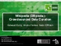 Wikipedia (DBpedia): Crowdsourced Data Curation