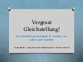 Vergesst Gleichstellung!