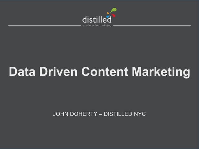 Data driven content marketing
