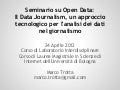 Il Data Journalism, un approccio tecnologico per l&rsquo;analisi dei dati nel giornalismo