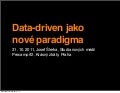 Data-driven jako nové paradigma