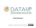 Webinar on DataUp: Describe, Manage, and Share Data
