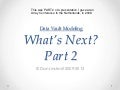 Data vault what's Next: Part 2