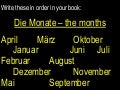 Dates and months