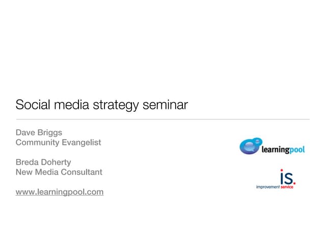 Social media strategy seminar