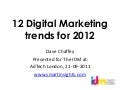 Digital Marketing Trends 2012 - Dave Chaffey