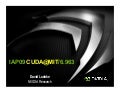 IAP09 CUDA@MIT 6.963 - Lecture 01: GPU Computing using CUDA (David Luebke, NVIDIA)