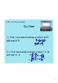 Day 11 factoring trinomials