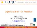 Digital Curation 101: Preserve