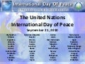 International Day of Peace 2010