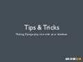 Db tips & tricks django meetup