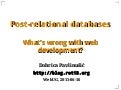 Post-relational databases: What's wrong with web development? v3