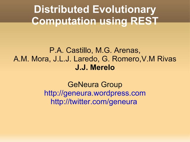 Distributed Evolutionary Computatio...