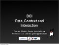 DCI - Data, Context and Interaction @ Jug Lugano May 2011 