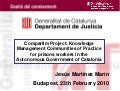 Presentació sobre el programa Compartim a l'European Conference on Prison Education (Budapest, febrer 2010)