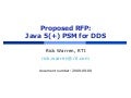 Proposed Java 5 API for DDS (out of date)