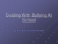 Dealing with bullying at school
