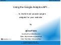 Using the Google Analytics API to make most popular pages widgets for your website