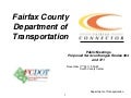 FCDOT: Proposed Service Changes Routes 304 and 371
