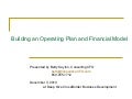 Betty Kayton : Building an Operating Plan and Financial Model