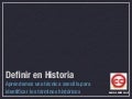 Definir en historia