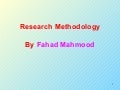 Definition and types of research