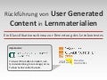 Rückführung von User Generated Content in Lernmaterialien: Ein Klassifikation zur Bewertung des Lernkontextes